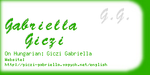 gabriella giczi business card